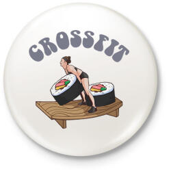 printfashion Crossfitt sushi - Kitűző, hűtőmágnes - Fehér (11722325)