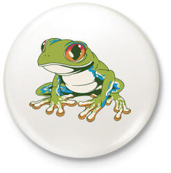 printfashion Béka - Kitűző, hűtőmágnes - Fehér (13220473)