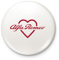 printfashion Alfa Romeo szív - Kitűző, hűtőmágnes - Fehér (5448544)