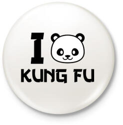 printfashion I love Kung Fu 2 - Kitűző, hűtőmágnes - Fehér (9449456)