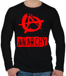 printfashion anarchy - Férfi hosszú ujjú póló - Fekete (1665089)