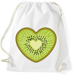 printfashion Kiwi szív - Sportzsák, Tornazsák - Fehér (12425015)