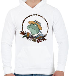 printfashion Őszi béka - Férfi kapucnis pulóver - Fehér (14479522)