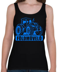 printfashion Földművelő New Holland - Női atléta - Fekete (6043220)