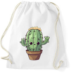 printfashion Aranyos kaktusz - Sportzsák, Tornazsák - Fehér (16076110)