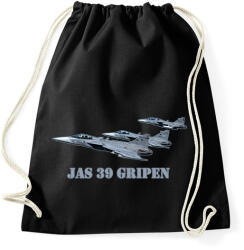 printfashion Jas-39 gripen - Sportzsák, Tornazsák - Fekete (15551056)