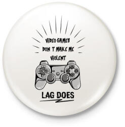 printfashion Erőszakos játék - Kitűző, hűtőmágnes - Fehér (3075846)