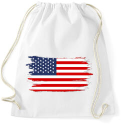 printfashion Amerikai zászló - Sportzsák, Tornazsák - Fehér (4842470)