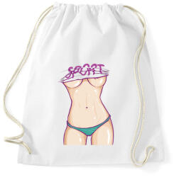 printfashion Legjobb test - Sportzsák, Tornazsák - Fehér (39022)