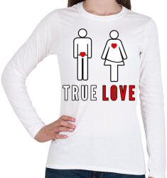 printfashion True love - Női hosszú ujjú póló - Fehér (3394677)