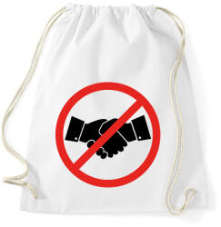 printfashion Nem fogok kezet! - Sportzsák, Tornazsák - Fehér (2352637)