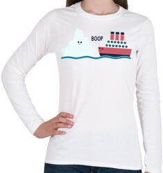 printfashion Titanic boop - Női hosszú ujjú póló - Fehér (16000356)