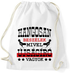 printfashion Hangosan beszélek - Sportzsák, Tornazsák - Fehér (10435196)