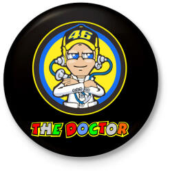 printfashion VR46 The Doctor - Kitűző, hűtőmágnes - Fekete (3096281)