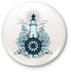printfashion Világítótorony - Kitűző, hűtőmágnes - Fehér (3074579)
