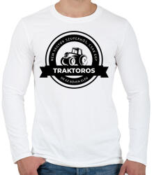 printfashion Szuperhős traktoros - Férfi hosszú ujjú póló - Fehér (2166989)