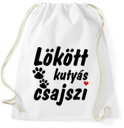 printfashion Lökött kutyás csajszi - Sportzsák, Tornazsák - Fehér (14588480)