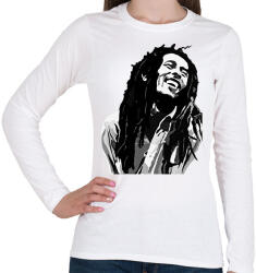 printfashion Bob Marley - Női hosszú ujjú póló - Fehér (7994949)