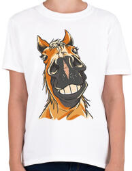 printfashion Lófej - Gyerek póló - Fehér (11858038)