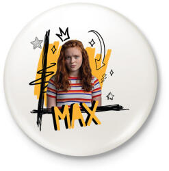printfashion Max - Stranger Things - Kitűző, hűtőmágnes - Fehér (11606820)