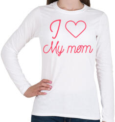 printfashion I love my mom - Női hosszú ujjú póló - Fehér (10646167)