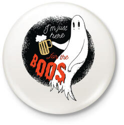 printfashion Booo! ! ! - Kitűző, hűtőmágnes - Fehér (3082011)