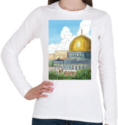 printfashion Jeruzsálem - Női hosszú ujjú póló - Fehér (13480893)