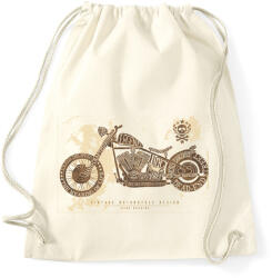 printfashion vintage motorcycles - Sportzsák, Tornazsák - Natúr (4871310)