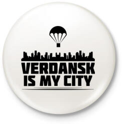 printfashion Verdansk - Kitűző, hűtőmágnes - Fehér (3264423)