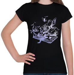 printfashion halloween stories - Női póló - Fekete (14461095)