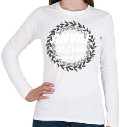 printfashion anyai ösztön kerek fehér - Női hosszú ujjú póló - Fehér (6876156)
