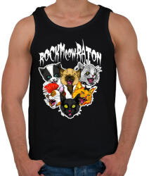 printfashion Rockmeowraton - Férfi atléta - Fekete (299619)