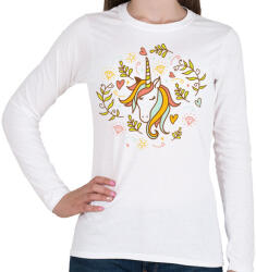 printfashion Unikornis - Női hosszú ujjú póló - Fehér (4061785)