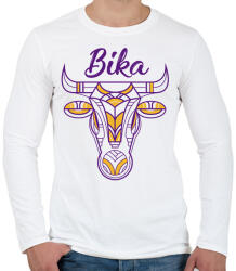 printfashion Bika horoszkóp - Férfi hosszú ujjú póló - Fehér (1326782)