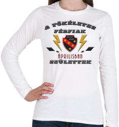 printfashion Tökéletes férfi március - Női hosszú ujjú póló - Fehér (2720359)