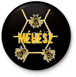 printfashion Méhész - Kitűző, hűtőmágnes - Fekete (13598604)