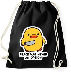 printfashion Peace was never an option - Sportzsák, Tornazsák - Fekete (16467315)