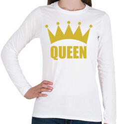 printfashion QUEEN - Női hosszú ujjú póló - Fehér (541342)