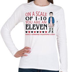 printfashion Strange valentine - Eleven - Női hosszú ujjú póló - Fehér (11697296)