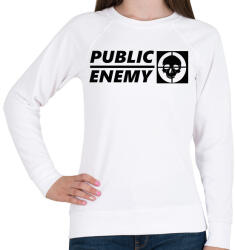 printfashion PUBLIC ENEMY - Női pulóver - Fehér (1653584)
