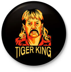 printfashion Tigriskirály - Kitűző, hűtőmágnes - Fekete (3102962)