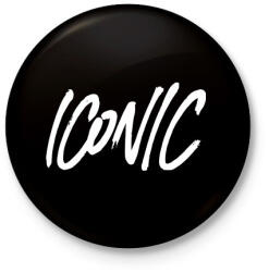 printfashion Iconic - Kitűző, hűtőmágnes - Fekete (3095716)