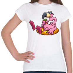 printfashion Flamingo - Női póló - Fehér (15865646)