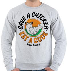 printfashion Vegan Society-01 - Férfi pulóver - Sport szürke (5422398)