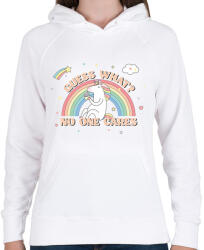 printfashion Guess what? - Női kapucnis pulóver - Fehér (7517864)