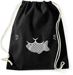 printfashion Get that fish - Sportzsák, Tornazsák - Fekete (2945496)