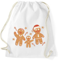 printfashion Mézeskalács család - Sportzsák, Tornazsák - Fehér (14602436)