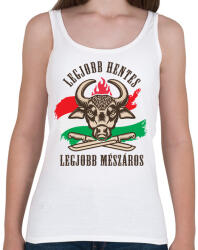 printfashion Legjobb Hentes - Női atléta - Fehér (5273190)