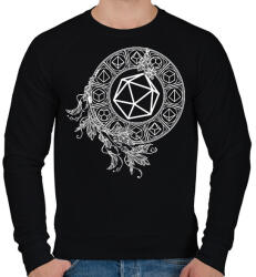 printfashion Mágikus Kockakör - Férfi pulóver - Fekete (2634793)