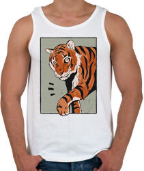 printfashion Tigris - Férfi atléta - Fehér (13319344)